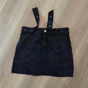 Forever 21 Black Mini Skirt with Strap Detail